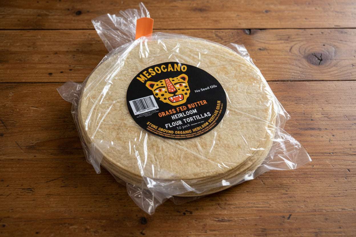 Mesocano Heirloom Flour Tortillas (Grass-fed Butter)