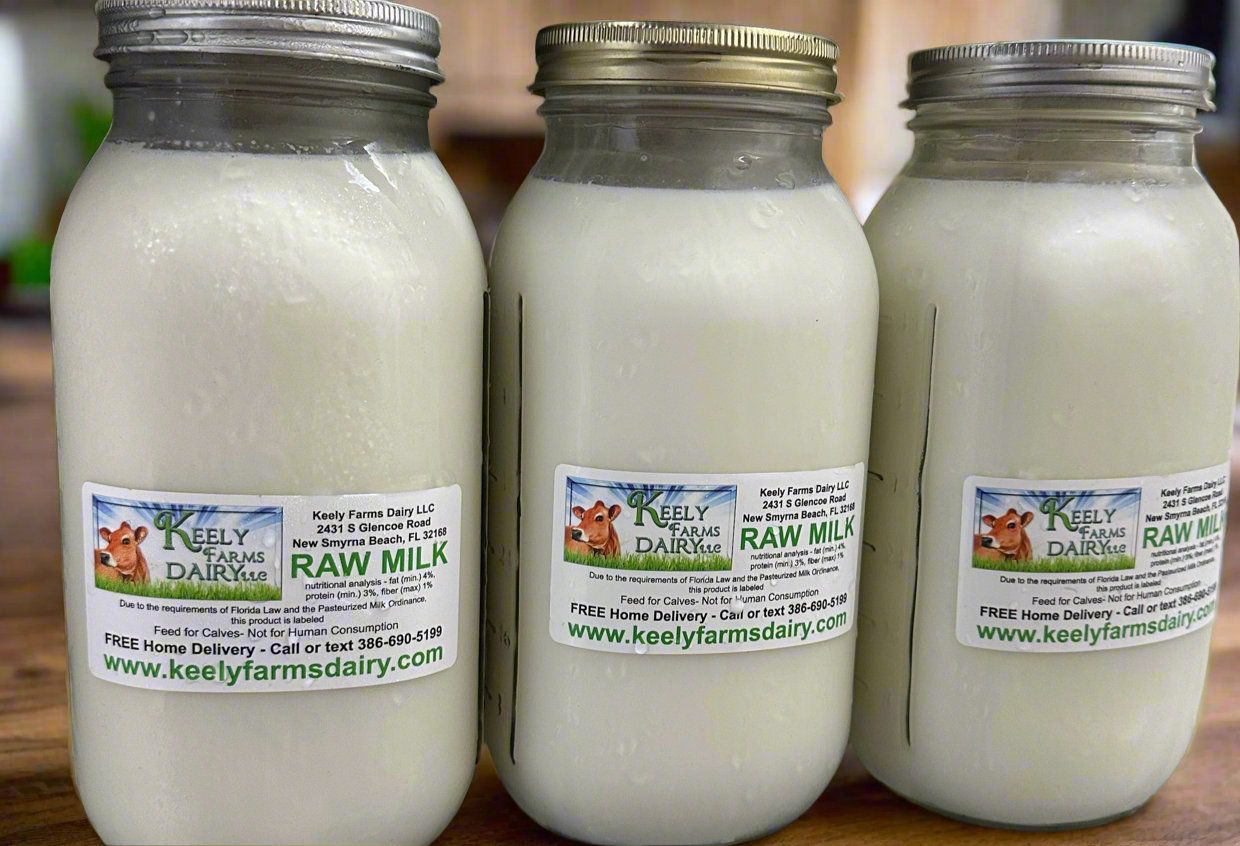 Keely Raw Milk 1/2 gallon (Glass)
