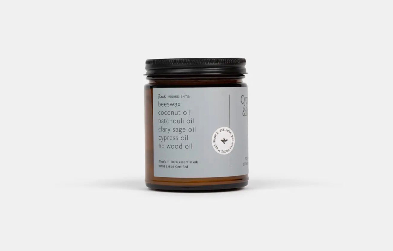 Fontana Candle Co. (Cypress Sage & Patchouli Beeswax & Essential Oil Jar Candle) 7.4oz