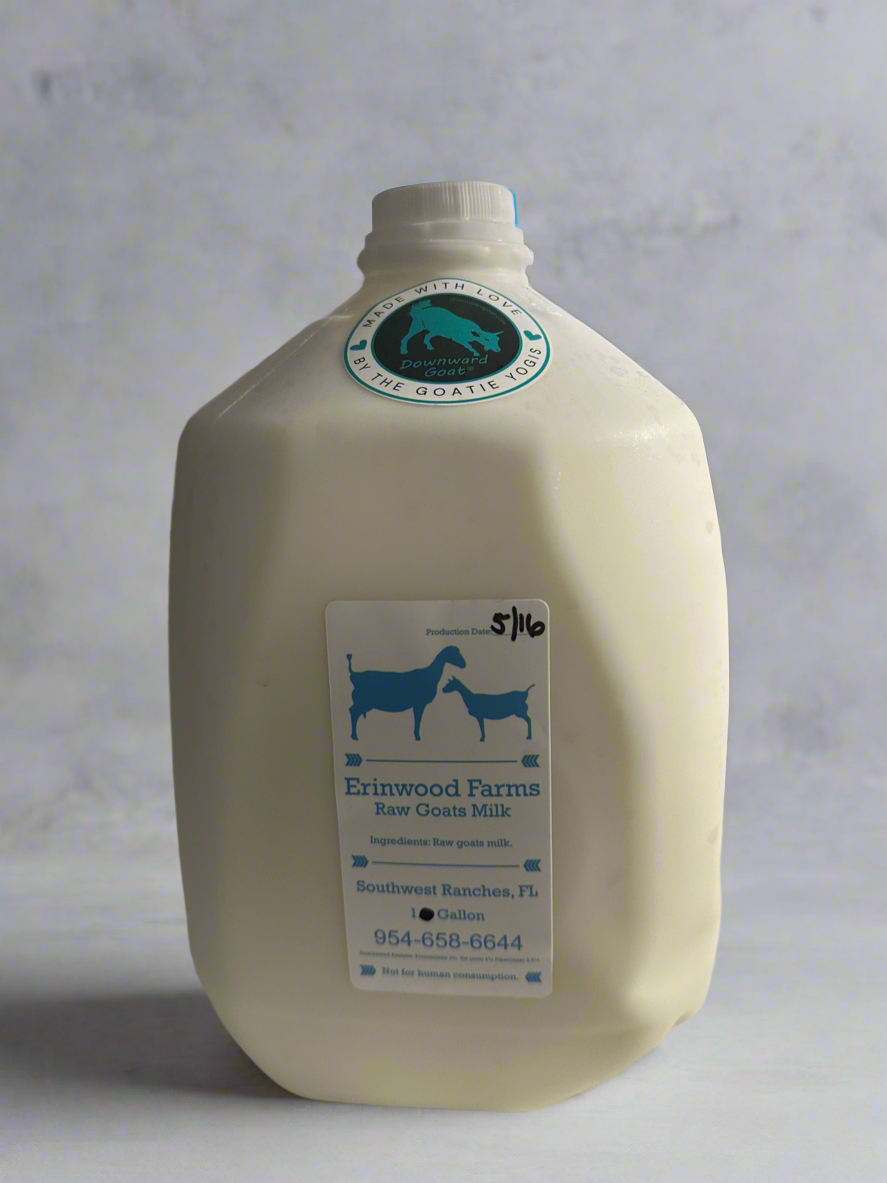 Erinwood Raw Goat Milk gallon