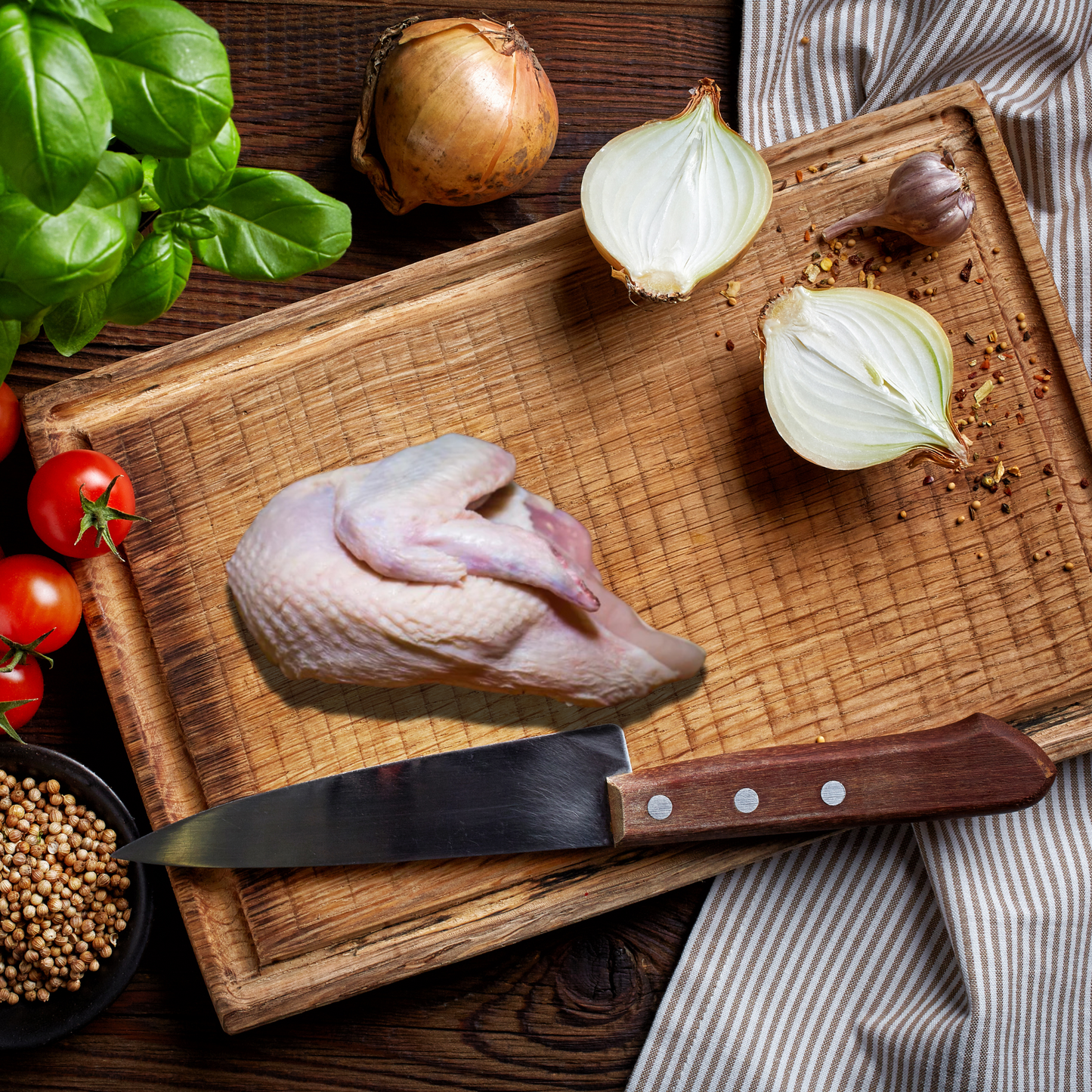 Chicken Front Quarter Breast with wing - Bone-In - Pasture Raised, Grain-Free & Soy-Free
