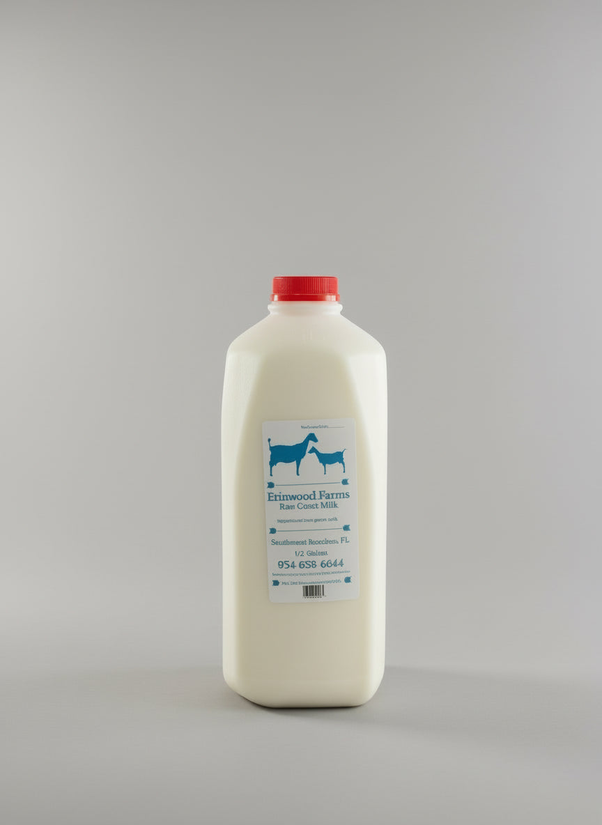 Erinwood Goat Raw Milk 1/2 gallon
