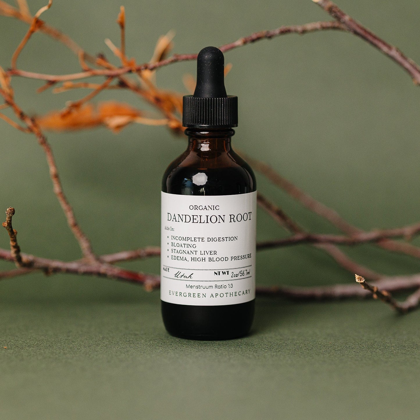Dandelion Root Tincture, 2oz, Alcohol Free