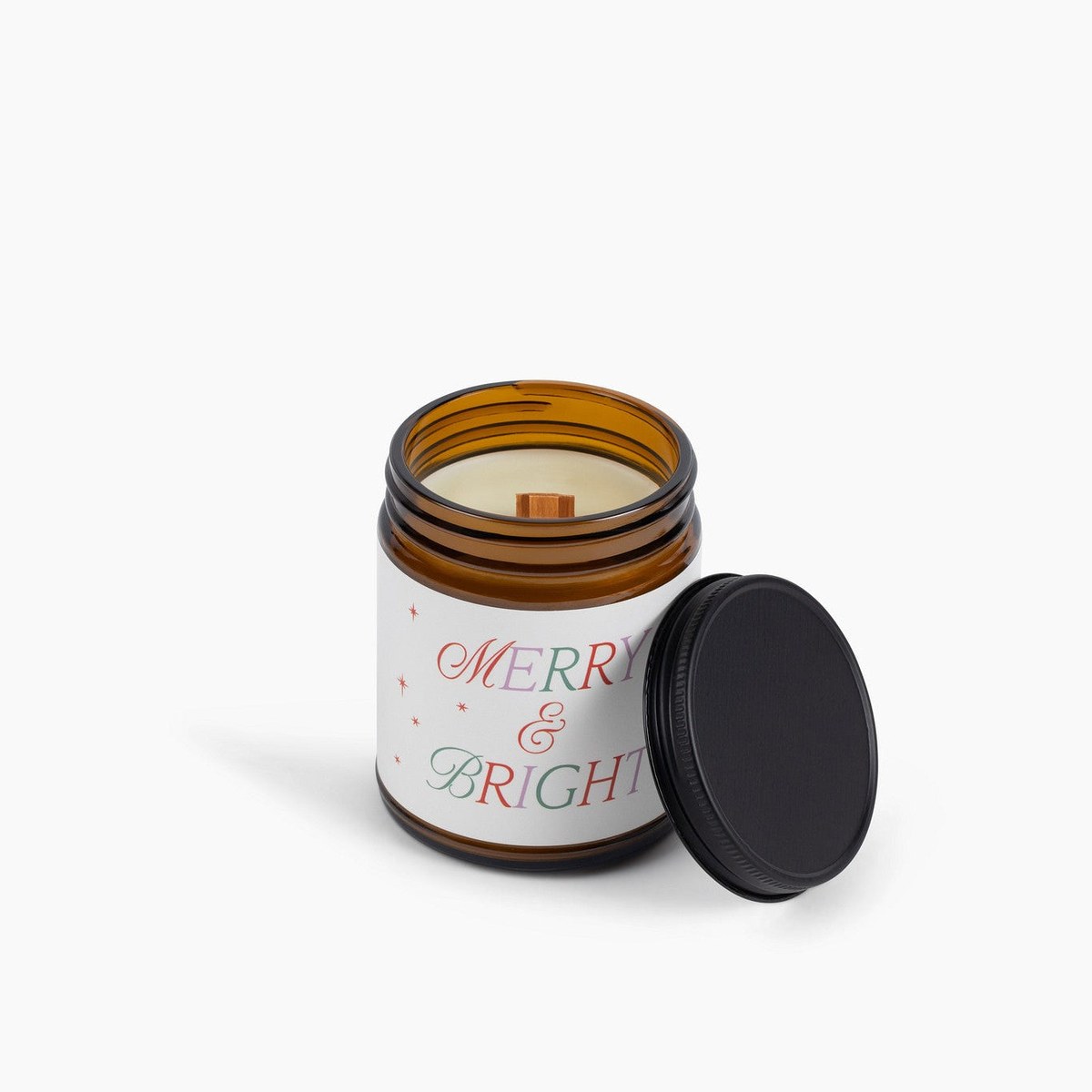 Merry & Bright Beeswax Jar Candle, Citrus Peel & Pine