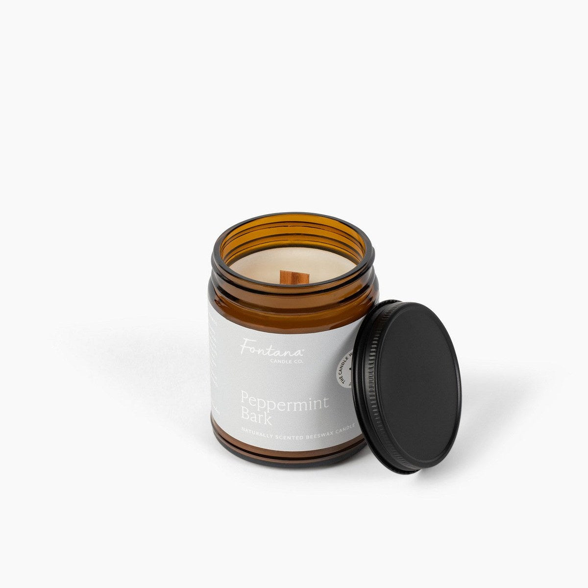 Peppermint Bark Beeswax Jar Candle