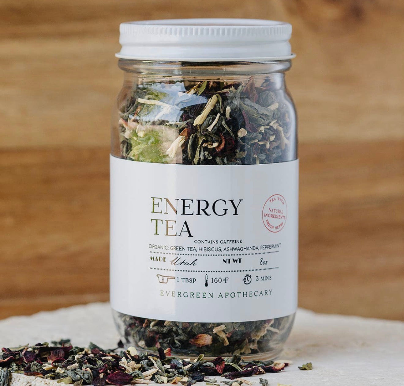 Organic Evergreen Apothecary 8oz (Energy Tea - Contains Caffeine)