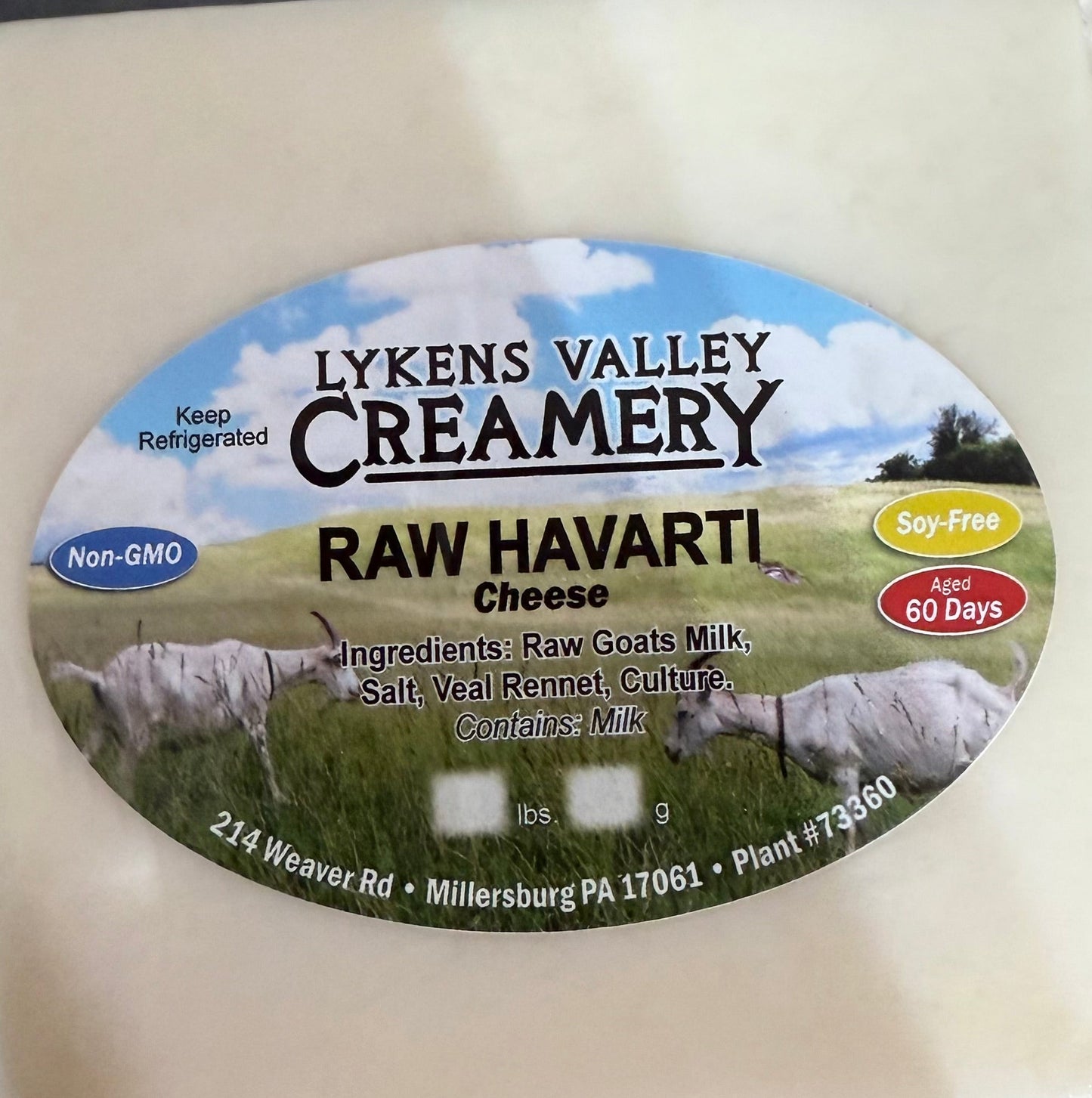 Raw Goat Havarti Cheese - 8oz