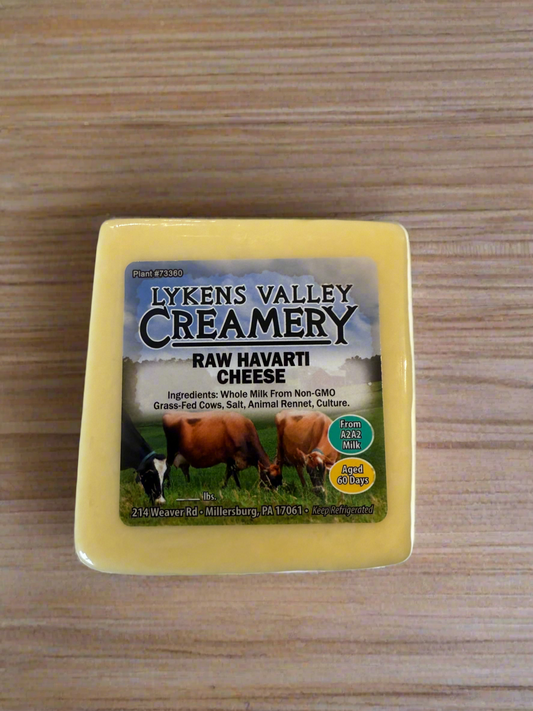 Raw Havarti Cheese - 16oz
