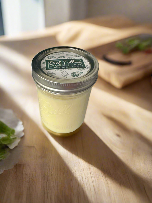 Beef Tallow (Grass Fed- Grass finished) 12 oz