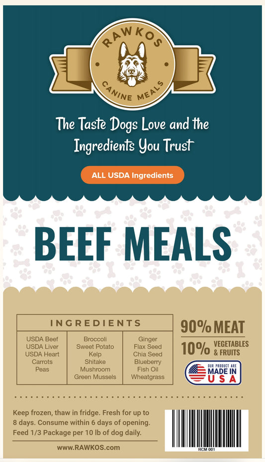 Rawkos Dog Food (Beef)