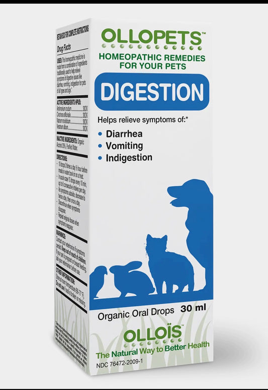Ollopets Digestion Homeopathic Drops For All Pets, 30ml