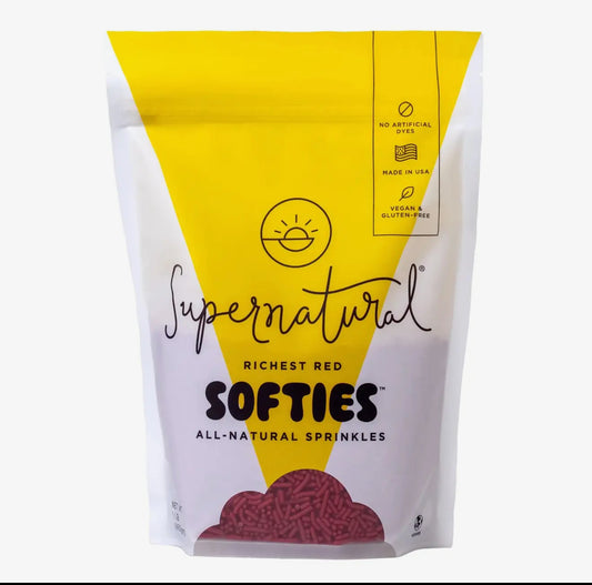 (Dye-Free Richest Red Softies Sprinkles, 1lb Bg