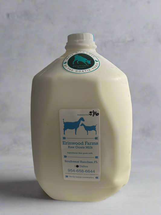 Erinwood Raw Goat Milk gallon