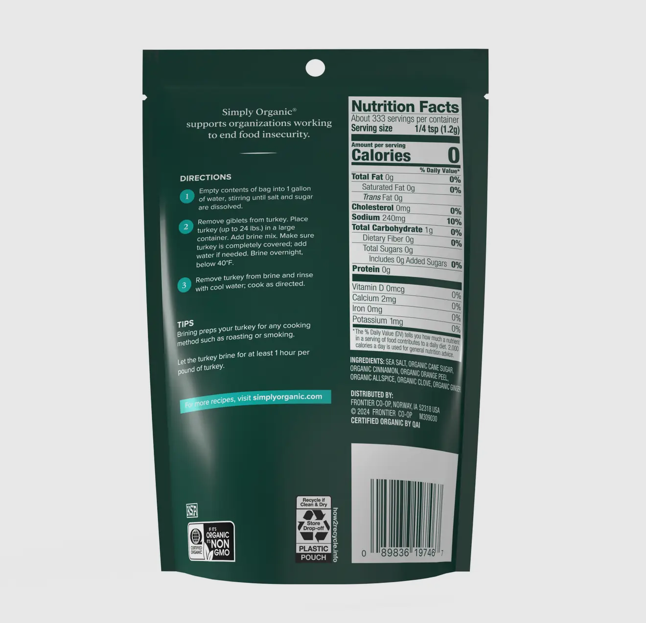 Simply Organic® Turkey Brine Seasoning