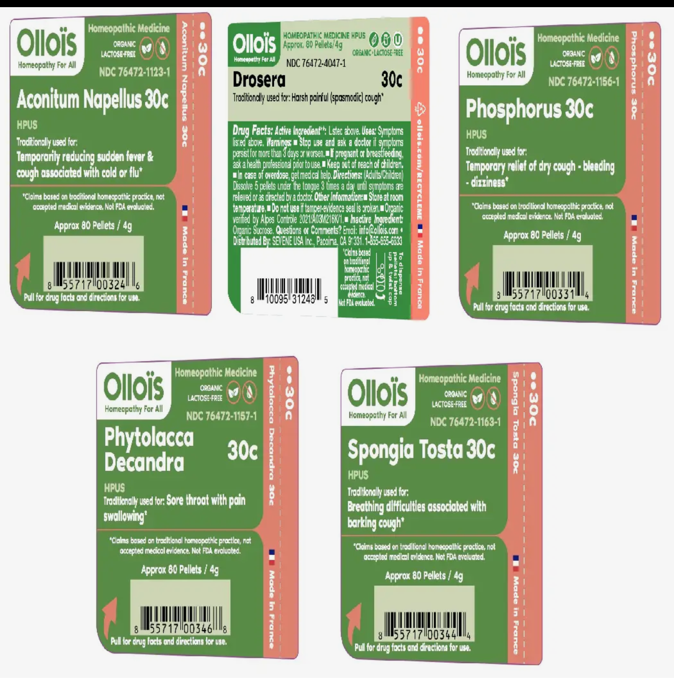 Ollois- Ollokit Cold & Flu - 5 Homeopathic Remedies