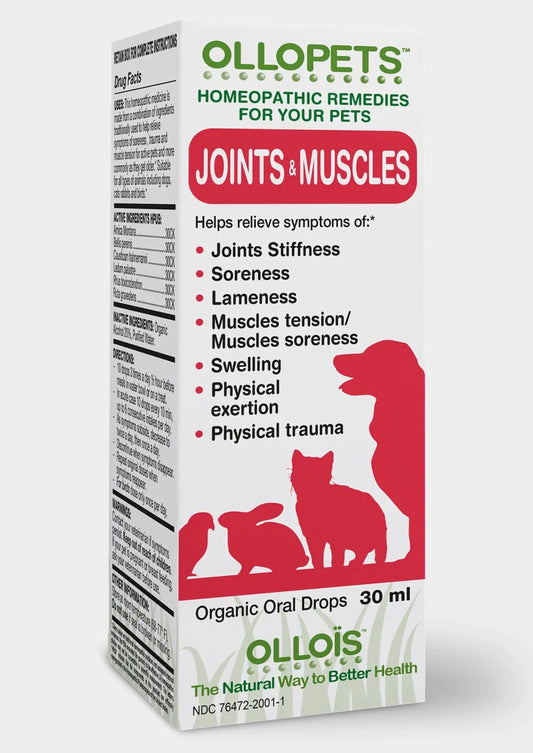 Ollopets Joints & Muscles, Homeopathic Remedy For Pets, 30ml