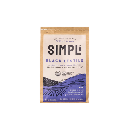 SIMPLi Regenerative Organic Certified Black Lentils