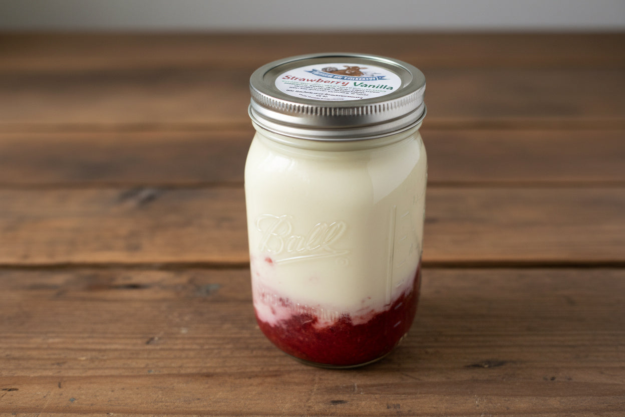 Raw Strawberry Vanilla Yogurt