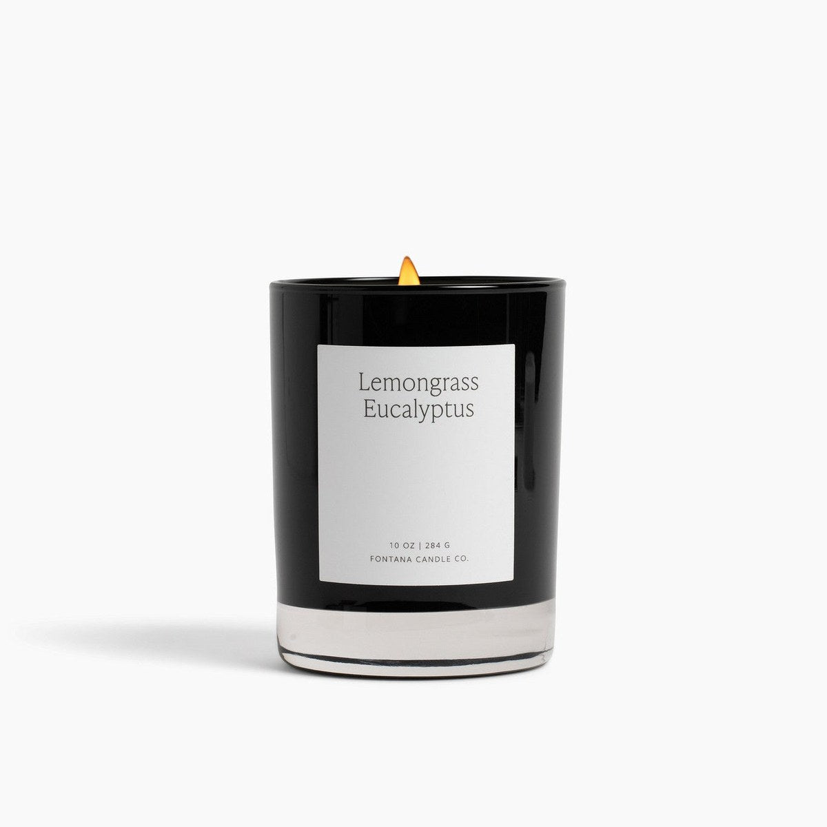 Lemongrass Eucalyptus Beeswax Noir Glass Candle by Fontana Candle Co.