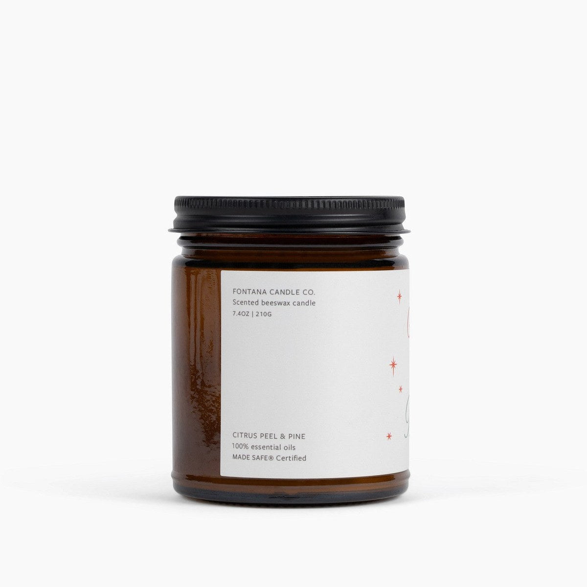 Merry & Bright Beeswax Jar Candle, Citrus Peel & Pine