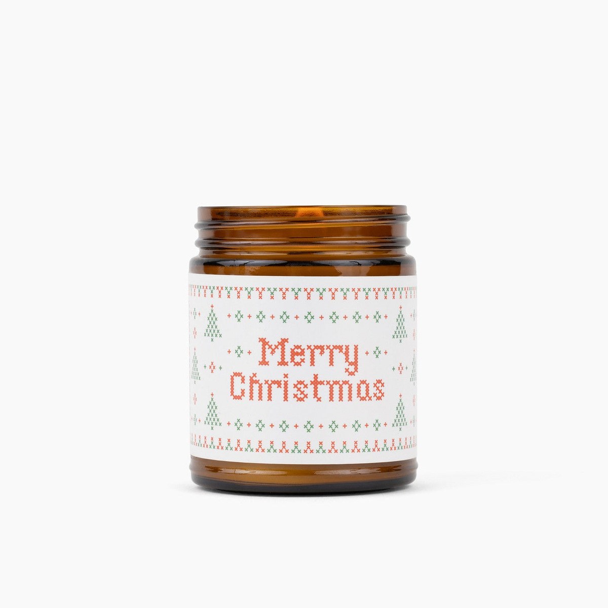 Merry Christmas Beeswax Jar Candle, Warm Flannel by Fontana Candle Co.