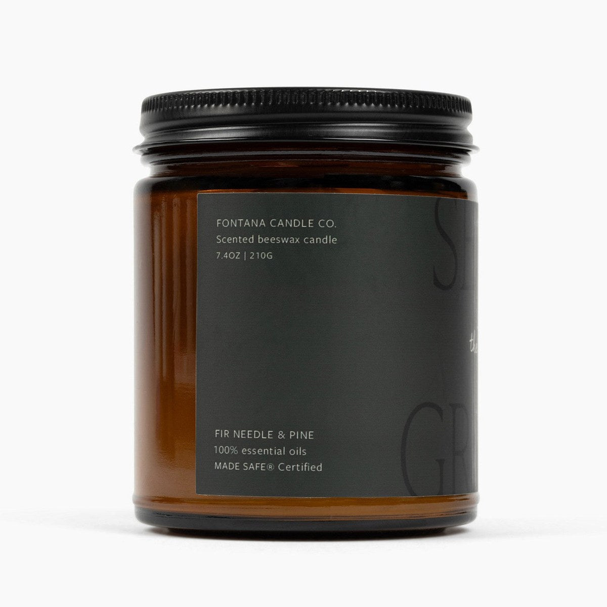 Season's Greetings Beeswax Jar Candle, Fir Needle & Pine