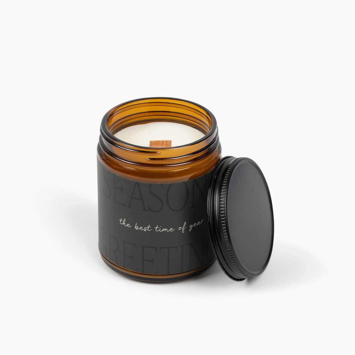 Season's Greetings Beeswax Jar Candle, Fir Needle & Pine